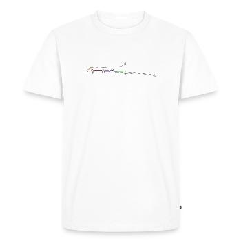 trombone - Men's Premium Organic T-Shirt - white - Front - Nico (187cm)