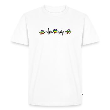Cardio cardiaque lesbien - T-shirt Premium bio Homme - blanc - Devant - Nico (187cm)