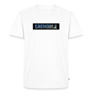 Grenoble - T-shirt Premium bio Homme - blanc - Devant - Nico (187cm)