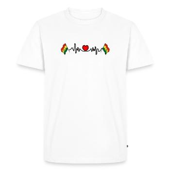 Cardio de fréquence cardiaque pour la Bolivie - T-shirt Premium bio Homme - blanc - Devant - Nico (187cm)