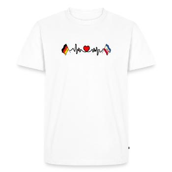 Cardio Flag Allemagne Mecklembourg-Poméranie-Occidentale - T-shirt Premium bio Homme - blanc - Devant - Nico (187cm)