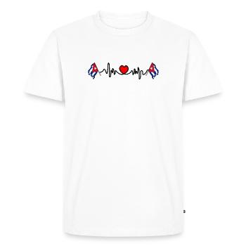Cardio de fréquence cardiaque pour Cuba - T-shirt Premium bio Homme - blanc - Devant - Nico (187cm)