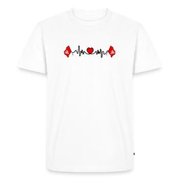 Cardio de fréquence cardiaque pour la Mazovie - T-shirt Premium bio Homme - blanc - Devant - Nico (187cm)