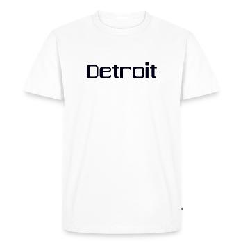 DETROIT - T-shirt Premium bio Homme - blanc - Devant - Nico (187cm)