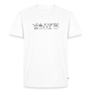 Icon mom life - Men's Premium Organic T-Shirt - white - Front - Nico (187cm)
