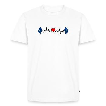 Dalécarlie, Suède – L’amour du paysage - T-shirt Premium bio Homme - blanc - Devant - Nico (187cm)