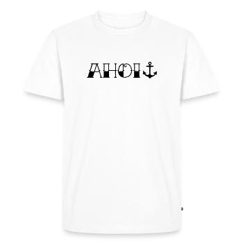 Ancre Ahoy - T-shirt Premium bio Homme - blanc - Devant - Nico (187cm)