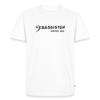 Bassists are allowed to - Men's Premium Organic T-Shirt - white - Front - Nico (187cm)