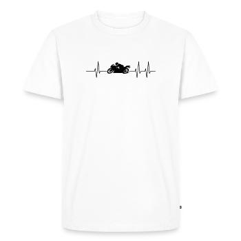 motorcycle - Men's Premium Organic T-Shirt - white - Front - Nico (187cm)