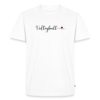 Volley-ball - T-shirt Premium bio Homme - blanc - Devant - Nico (187cm)