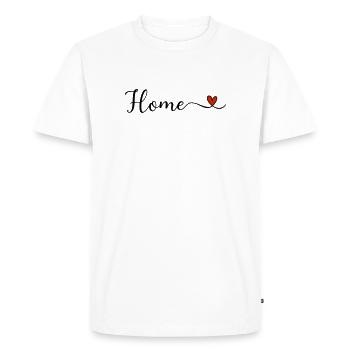Home Heart - Men's Premium Organic T-Shirt - white - Front - Nico (187cm)