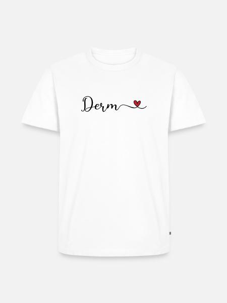 Dermatologe mit Herz - Männer Premium Bio T-Shirt - Weiß