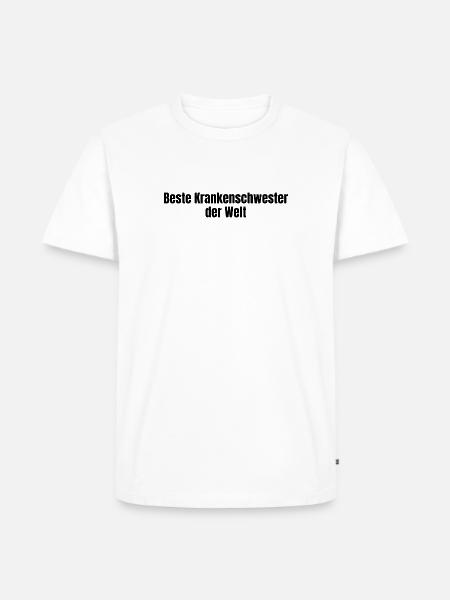 Beste Krankenschwester der Welt Geschenk - Männer Premium Bio T-Shirt - Weiß