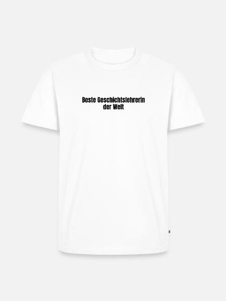 Beste Geschichtslehrerin der Welt Geschenk - Männer Premium Bio T-Shirt - Weiß