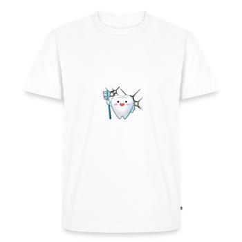La petite souris - T-shirt Premium bio Homme - blanc - Devant - Nico (187cm)