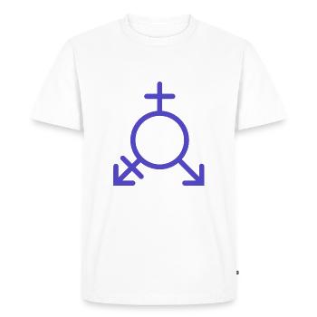 LGBTQIA LGBT pride gay trans equality - Men's Premium Organic T-Shirt - white - Front - Nico (187cm)