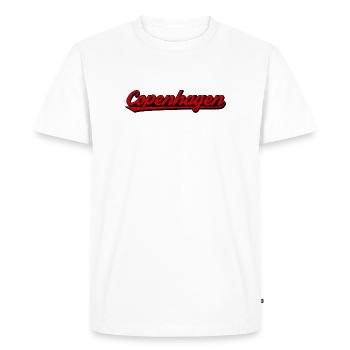 Lettrage rétro de Copenhague - T-shirt Premium bio Homme - blanc - Devant - Nico (187cm)
