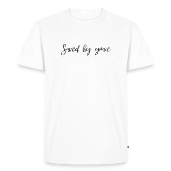 Sauvé par la grâce - T-shirt Premium bio Homme - blanc - Devant - Nico (187cm)
