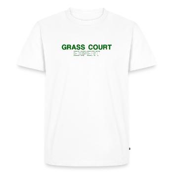 Maillot de tennis Grass Court Expert London Halle - T-shirt Premium bio Homme - blanc - Devant - Nico (187cm)