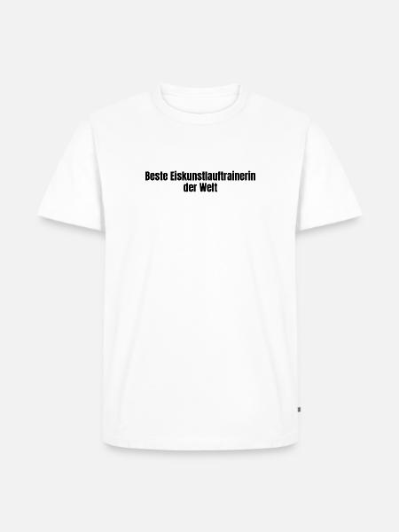Beste Eiskunstlauftrainerin der Welt Geschenk - Männer Premium Bio T-Shirt - Weiß