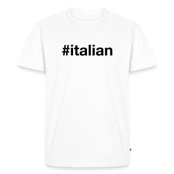 ITALIAN Italienisch Hashtag Italien Italie Italie - T-shirt Premium bio Homme - blanc - Devant - Nico (187cm)