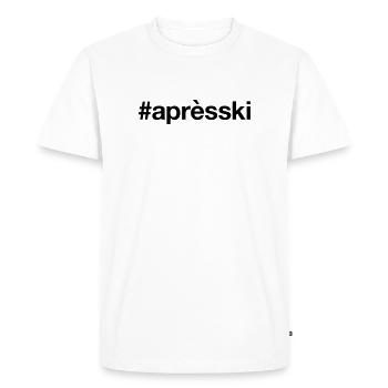 APRES-SKI Hashtag Piste de ski - T-shirt Premium bio Homme - blanc - Devant - Nico (187cm)