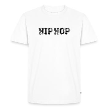 HIP HOP Rap Oldschool - Men's Premium Organic T-Shirt - white - Front - Nico (187cm)