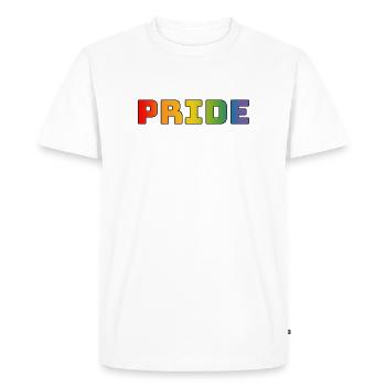 rainbow pride LGBT LGBTQI queer - T-shirt Premium bio Homme - blanc - Devant - Nico (187cm)