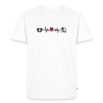 Heart rate cardio Gemini Aquarius - Men's Premium Organic T-Shirt - white - Front - Nico (187cm)