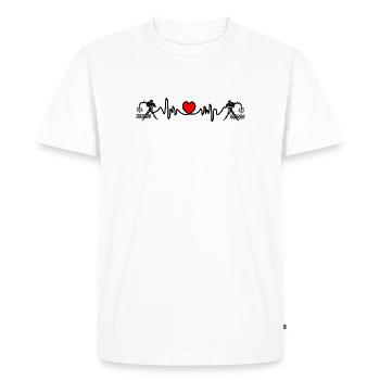 Fréquence cardiaque cardio Verseau Verseau - T-shirt Premium bio Homme - blanc - Devant - Nico (187cm)