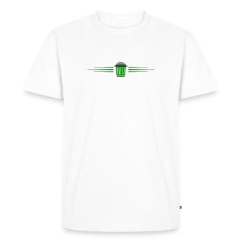 Garbage Can Icon Line - Men's Premium Organic T-Shirt - white - Front - Nico (187cm)