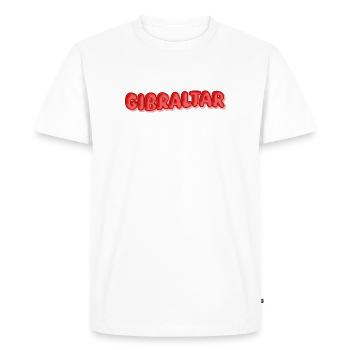 Gift for Gibraltar - Men's Premium Organic T-Shirt - white - Front - Nico (187cm)