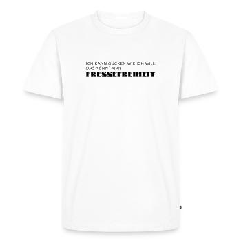 Liberté de bouche - T-shirt Premium bio Homme - blanc - Devant - Nico (187cm)