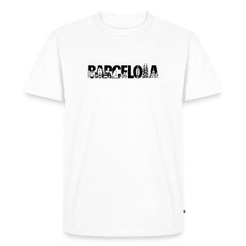 Barcelona Spain Catalonia Silhouette to see - Men's Premium Organic T-Shirt - white - Front - Nico (187cm)