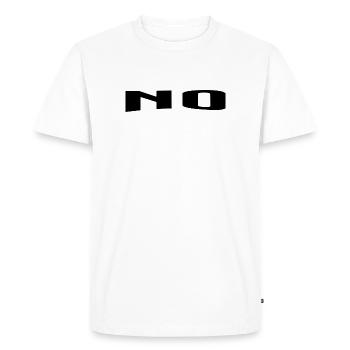 Non, bonne réponse - T-shirt Premium bio Homme - blanc - Devant - Nico (187cm)