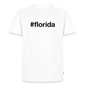 FLORIDA Hashtag - Men's Premium Organic T-Shirt - white - Front - Nico (187cm)