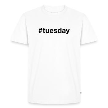 TUESDAY Hashtag tuesday - Men's Premium Organic T-Shirt - white - Front - Nico (187cm)