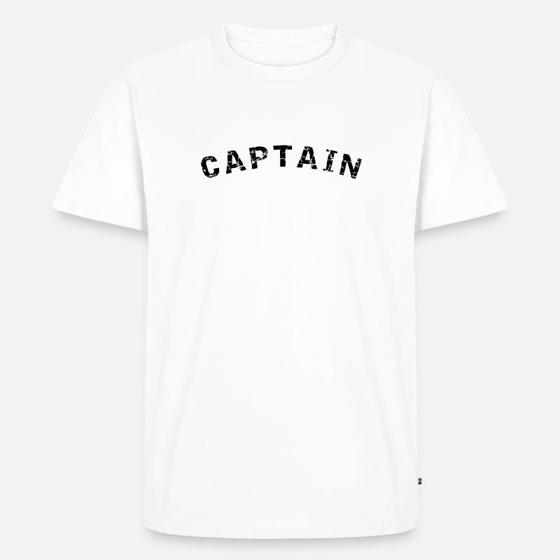 Captain Style Design - Männer Premium Bio T-Shirt - Weiß