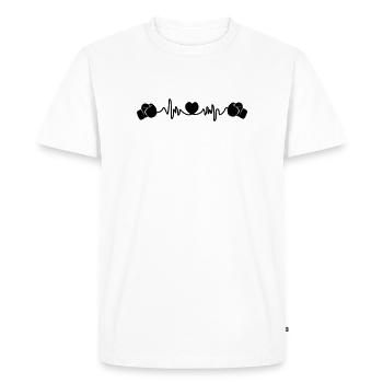 Heart rate boxing - Men's Premium Organic T-Shirt - white - Front - Nico (187cm)