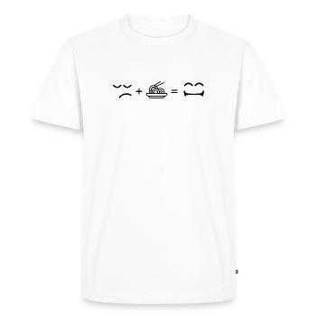 Ovaux d’espace négatif - T-shirt Premium bio Homme - blanc - Devant - Nico (187cm)