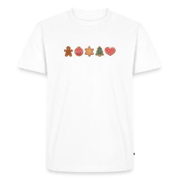 Biscuits et biscuits pour Noël - T-shirt Premium bio Homme - blanc - Devant - Nico (187cm)