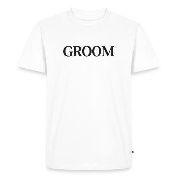 marié - T-shirt Premium bio Homme - blanc - Devant - Nico (187cm)