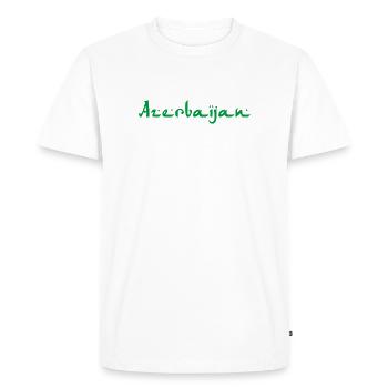 Azerbaïdjan Aserbaidschan - T-shirt Premium bio Homme - blanc - Devant - Nico (187cm)