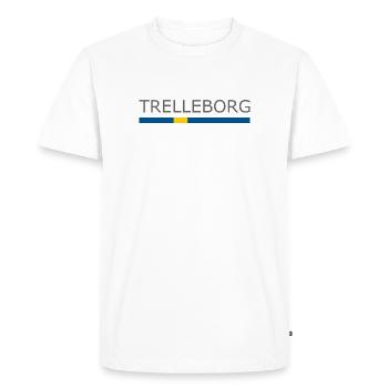 Drapeau de la Suède - Trelleborg - Sverige - Schweden - T-shirt Premium bio Homme - blanc - Devant - Nico (187cm)