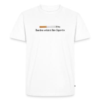 Cigarette Illustration Vintage - T-shirt Premium bio Homme - blanc - Devant - Nico (187cm)