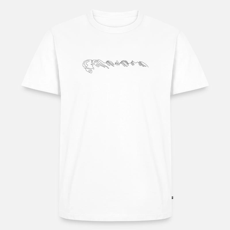 v75504-churfirsten3d-gross - Männer Premium Bio T-Shirt - Weiß