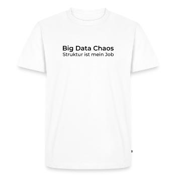 Big Data Chaos – Structure is my job - Men's Premium Organic T-Shirt - white - Front - Nico (187cm)