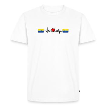 Battement de cœur de Zandvoort - T-shirt Premium bio Homme - blanc - Devant - Nico (187cm)