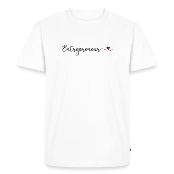 Entrepreneur - Men's Premium Organic T-Shirt - white - Front - Nico (187cm)