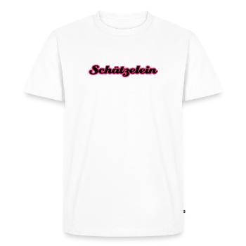Schätzelein | Schatz | Schätzchen - Men's Premium Organic T-Shirt - white - Front - Nico (187cm)